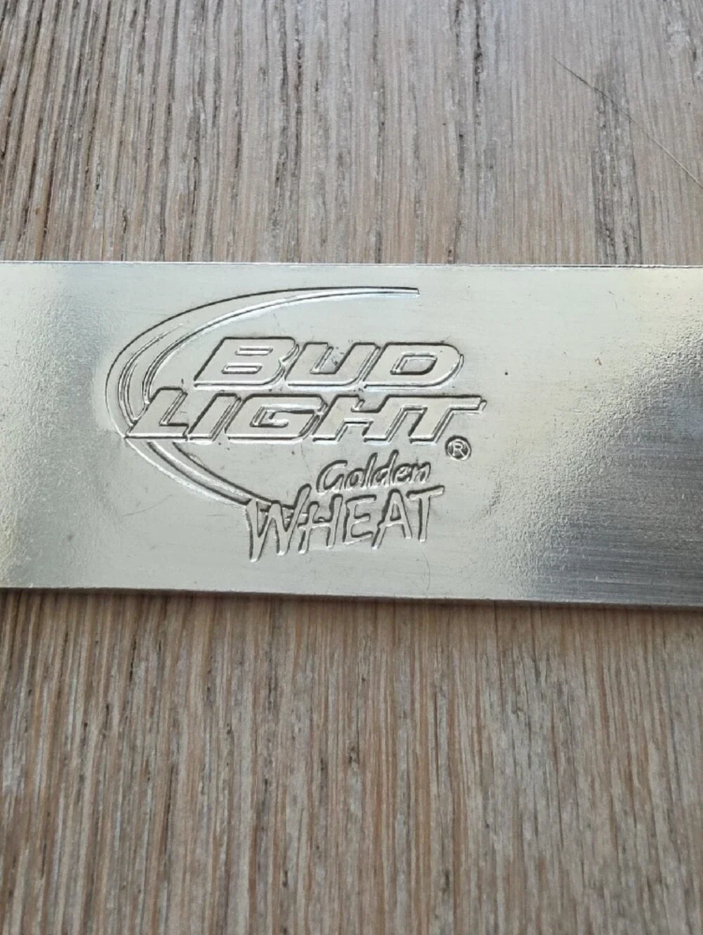 Bud Light Golden Wheat Metal Bar Key Bottle Opener